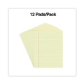 Notebooks & Pads | Universal UNV22000 50-Sheets 8.5 in. x 11 in. Wide/Legal Rule Glue Top Pads - Canary-Yellow (1 Dozen) image number 4