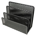 Desk Accessories & Office Organizers | Artistic ART20003 Urban Collection 6.5 in. x 3.25 in. x 5.5 in. 3 Sections DL to A6 Size Files Punched Metal Letter Sorter - Black image number 0