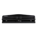 Staple Punches | Universal UNV74323 Deluxe 12-Sheet Two and Three 9-3/2 in. Hole Adjustable Punch - Black image number 0