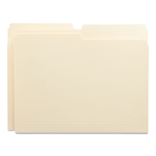 File Folders | Universal UNV12112EE 1/2-Cut Assorted Top Tab File Folders - Letter Size, Manila (100/Box) image number 0