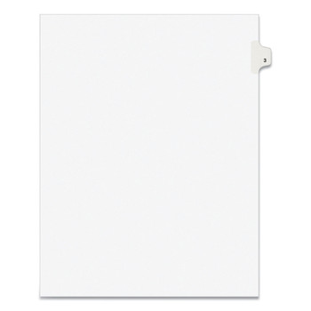 Avery 11913 11 x 8.5 Avery Style Preprinted Legal Exhibit Side 10-Tab Index Dividers - White (25/Pack)