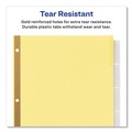 Dividers & Tabs | Avery 11113 Big Tab 11 in. x 8.5 in. 5-Tab Double-Sided Gold Edge Reinforcing Insertable Dividers - Clear/Buff (24/Box) image number 6