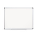 White Boards | MasterVision MA2707790 Gold Ultra 48 in. x 72 in. Aluminum Frame Magnetic Earth Dry Erase Board - White/Silver image number 0