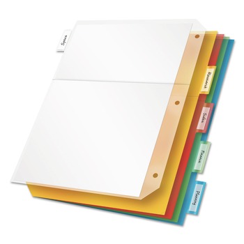 JUST LAUNCHED | Cardinal 84009 11 in. x 8-1/2 in. Letter Poly Ring Binder Pockets - Assorted Colors (5/Pack)