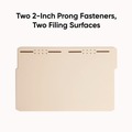 File Folders | Smead 14537 1/3-Cut Tabs Assorted 0.75 in. Expansion 2 Fasteners Letter Size Top Tab Fastener Folders - Manila Exterior (50/Box) image number 4