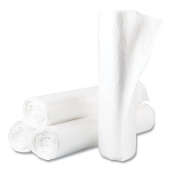 Inteplast Group VALH4048N16 High-Density 45 Gallon 40 in. x 46 in. Commercial Can Liners - Natural (250/Carton)