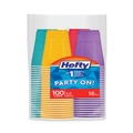 Cups and Lids | Hefty C21637 16 oz. Easy Grip Disposable Plastic Party Cups - Assorted Colors (100/Pack) image number 3