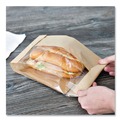 Just Launched | Bagcraft 300094 9.5 in. x 2.75 in. 2.35 mil. Dubl View Sandwich Bags - Natural Brown (500/Carton) image number 2