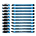 Pens | Schneider 150201 Slider Memo XB Extra-Bold 1.4 millimeter Stick Ballpoint Pen - Black Ink/Black/Light Blue Barrel (10/Box) image number 4