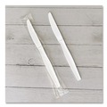 Cutlery | Boardwalk BWKKNIFEWHPSIW Heavyweight Wrapped Polystyrene Knife Cutlery - White (1000/Carton) image number 5