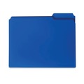 File Folders | Smead 10503 0.75 in. Expansion Assorted 1/3-Cut Tabs Letter Size Top Tab Poly Colored File Folders - Blue (24/Box) image number 1