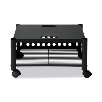 Vertiflex VF52009 21.5 in. x 17.88 in. x 11.5 in. 90 lbs. Capacity 2 Shelves Metal Underdesk Machine Stand - Black