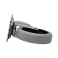 Cleaning Carts | Rubbermaid Commercial FG1011L20000 4 in. Wheel Swivel Mount Plate Non-Marking Plate Casters - Black/Gray/Silver image number 4