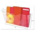 Just Launched | Deflecto 63101 15 in. x 4 in. x 6.63 in. Euro-Style DocuPocket Landscape Wall File - Larger Files/Tabloid Size, Clear image number 3