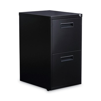Alera ALEPAFFBL 14.96 in. x 19.29 in. x 27.75 in. 2 Legal/Letter-Size File Drawers Left or Right File Pedestal - Black