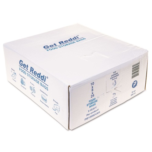 Food Service | Inteplast Group PB100824XH 22-Quart 1.2 mil. 10 in. x 24 in. Food Bags - Clear (500/Carton) image number 0