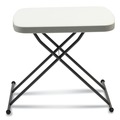 Office Desks & Workstations | Alera 65604 25.6 in. x 17.7 in. x 19 in. to 28 in. Rectangular Height-Adjustable Personal Folding Table - White Top/Dark Gray Legs image number 3