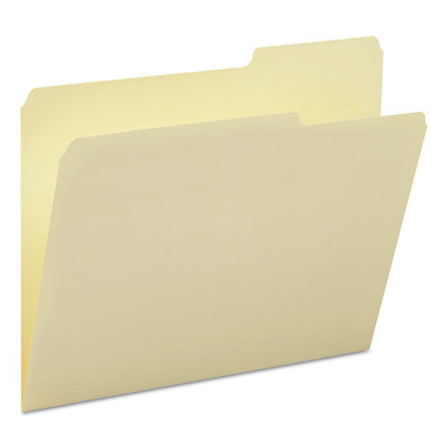 File Folders | Smead 10385 0.75 in. Expansion 2/5-Cut Tab Guide Height Systems File Folders - Letter Size/Manila (100/Box) image number 0