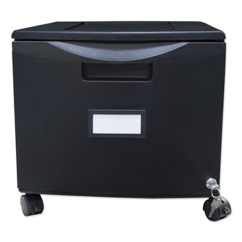 Storex 61264B01C 1 Legal/letter-Size File Drawer 14.75 in. x 18.25 in. x 12.75 in. Single-Drawer Mobile Filing Cabinet - Black