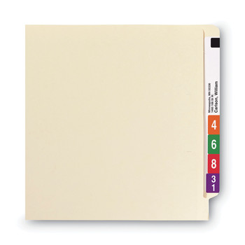 Smead 37115 End Tab 11-pt Manila 2-Fastener Folders with Reinforced Straight Tabs - Legal Size/Manila Exterior (50/Box)