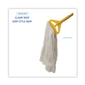  | Boardwalk BWK424REA 24 oz. Pro Loop Web/Tailband Rayon Wet Mop Head - White image number 3