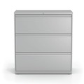 Office Filing Cabinets & Shelves | Alera 25490 36 in. x 18.63 in. x 40.25 in. 3 Legal/Letter/A4/A5 Size Lateral File Drawers - Light Gray image number 2