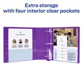 Back to School Sale | Avery 79777 3 One Touch EZD Rings 2 in. Capacity 11 in. x 8.5 in. Heavy-Duty View Binder with DuraHinge - Purple (6/Carton) image number 5