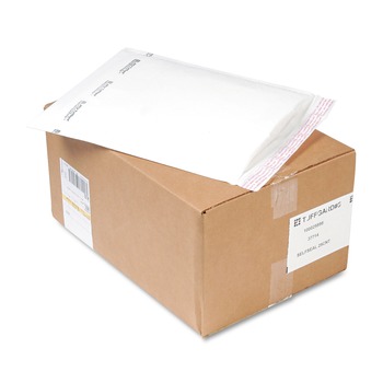 Sealed Air 37714 10.5 in. x 16 in. #5 Jiffy TuffGard Self-Seal Cushioned Mailer - White (25/Carton)