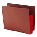 File Folders | Smead 73696 Fully Lined 6.5 in. High Gussets 5.25 in. Expansion Letter Size Redrope Drop-Front End Tab File Pockets - Red (10/Box) image number 0