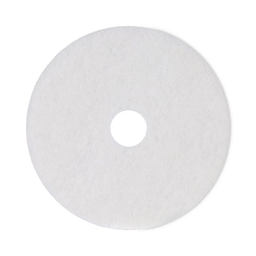  | Boardwalk BWK4018WHI 18 in. Diameter Polishing Floor Pads - White (5/Carton) image number 0