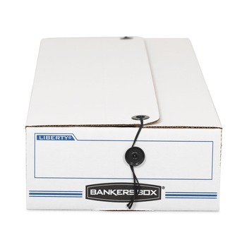 Bankers Box 00005 LIBERTY 11 in. x 24 in. x 5 in. Check and Form Boxes - White/Blue (12/Carton)
