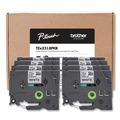 Tapes | Brother P-Touch TZE2318PKB 0.5 in. TZe Series Standard Adhesive Laminated Labeling Tape - Black on White (8/Pack) image number 0