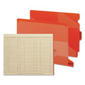 File Folders | Smead 61950 1/3-Cut End Tab Out 8.5 in. x 11 in. Colored Poly Out Guides with Pockets - Red (25/Box) image number 0