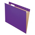 File Folders | Pendaflex 81611 1/5-Cut Tabs Letter Size Colored Hanging Folders - Violet (25/Box) image number 0