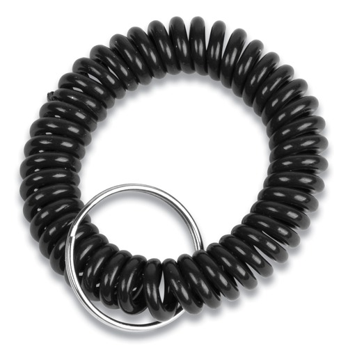 Label & Badge Holders | CONTROLTEK 565121 Wrist Key Coil Key Organizers - Black (12/Pack) image number 0