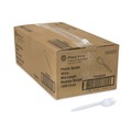 Cutlery | Pactiv Corp. YFWQWCH Fieldware Mediumweight Spork Cutlery - White (1,000/Carton) image number 2