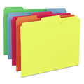 File Folders | Smead 11943 1/3-Cut Tabs Assorted Letter Size 0.75 in. Expansion Colored File Folders - Assorted: Blue/Green/Orange/Red/Yellow (100/Box) image number 2