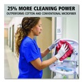Cleaning Cloths | Rubbermaid Commercial FGQ62000RD00 HYGEN Microfiber 16 in. x 16 in. Cleaning Cloths - Red (12/Carton) image number 7