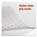 Office Chair Mats | Alera CM12233ALEPL 45 in. x 53 in. Moderate Use Wide Lipped Studded Chair Mat for Low Pile Carpet - Clear image number 7