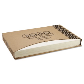 Bagcraft P030001 Grease-Proof 16-3/8 in. x 24-3/8 in. Quilon Pan Liners - White (1000/Carton)
