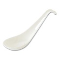 Cutlery | World Centric SP-TP-AS Plastic Asian Soup Spoon TPLA Compostable Cutlery - White (500/Carton) image number 0