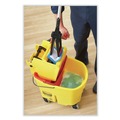 Mop Buckets | Rubbermaid Commercial 1863896 35 qt. WaveBrake 2.0 Side-Press Plastic Bucket/Wringer Combos - Black image number 2