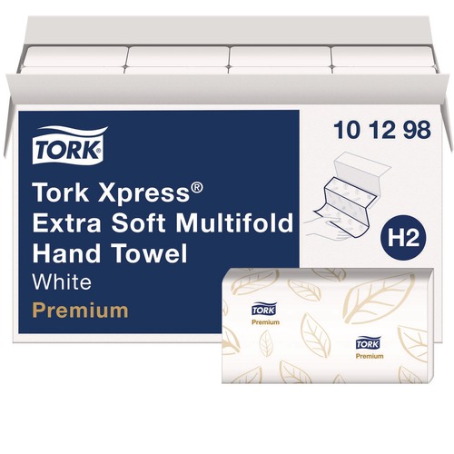 Paper Towels and Napkins | Tork 101298 2-Ply 9.12 x 12.8 Xpress Extra Soft Multifold Towel - White (16/Carton) image number 0