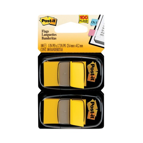 Page Flags | Post-it Flags 680-YW2 Standard Page Flags in Dispenser - Yellow (100/Pack) image number 0