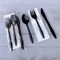 Cutlery | Boardwalk BWK4KITBLPP 4-Piece Mediumweight Cutlery Kit - Black (250/Carton) image number 3