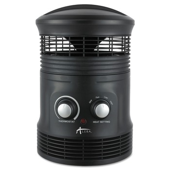 Alera HEFF360B 750W 8 in. x 8 in. x 12 in. 360-Degree Circular Fan Forced Heater - Black