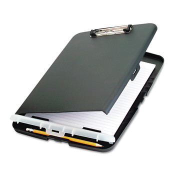 Officemate 83303 0.5 in. Clip Capacity Low Profile Storage Clipboard, Holds 8.5 x 11 Sheets - Charcoal