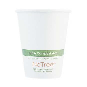 World Centric CUSU8 8 oz. NoTree Paper Hot Cups - Natural (1000/Carton)