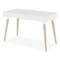 Office Desks & Workstations | Alera ALEWSS4824WB 47.24 in. x 23.62 in. x 29.53 in. Scandinavian Writing Desk - White/Beigewood image number 2