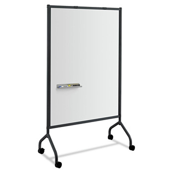 OFFICE PRESENTATION SUPPLIES | Safco 8511BL Impromptu Magnetic 42 in. x 21.5 in. x 72 in. Full Whiteboard Screen - White/Black